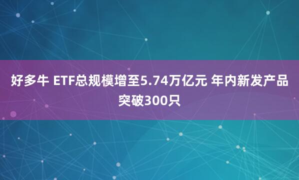 好多牛 ETF总规模增至5.74万亿元 年内新发产品突破300只