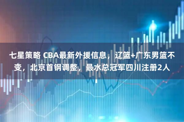 七星策略 CBA最新外援信息，辽篮+广东男篮不变，北京首钢调整，最水总冠军四川注册2人